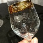 Vintage Needle Etched Gold Encrusted Rimmed Wine Glasses Italy 6" - Image 5