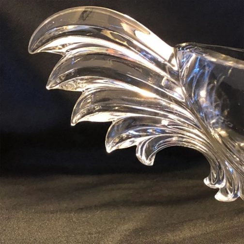 Large Antique Art Deco Art Glass Centerpiece Console Bowl Crystal Clear Glass With Winged Handles Cambridge Fostoria Hocking Glass Type - Image 3