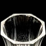 Lead Crystal Diamond Point Vase Octagon Rim - Image 3
