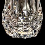 Lead Crystal Diamond Point Vase Octagon Rim - Image 4