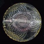 Clear Glass Divided Open Candy/Nut Bowl w/Gold Trim - Image 3