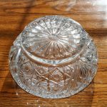 Lead Crystal Bowl Scalloped Sawtooth Rim - Image 3