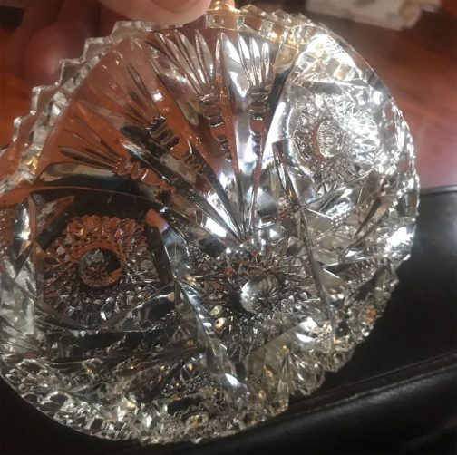 Antique Signed NUCUT Imperial Glass Candy Dish - Image 2