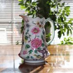 Old Foley James Kent LTD Staffordshire Made in England Chinese Rose Pitcher - Image 2