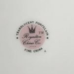 Royalton China Co Translucent Porcelain Bread & Butter Plate White Gold Trim - Image 3
