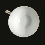 Royalton China Co Translucent Porcelain Teacup White Gold Trim - Image 2
