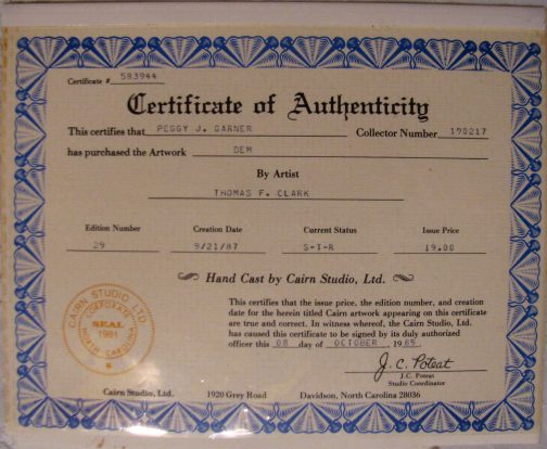 Tom Clark Gnome "Dem" with Certificate of Authenticity - Image 6