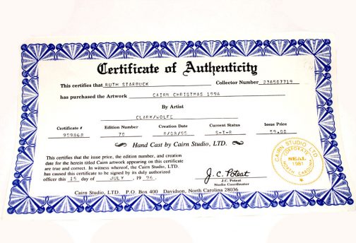 Tom Clark Gnome “Cairn Christmas 1996” with Certificate of Authenticity - Image 5