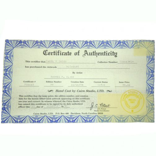 Tom Clark Gnome "Michigan" with Certificate of Authenticity - Image 5