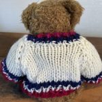 Chrisha Playful Plush Teddy Bear White Sweater 9" Poseable Legs - Image 4