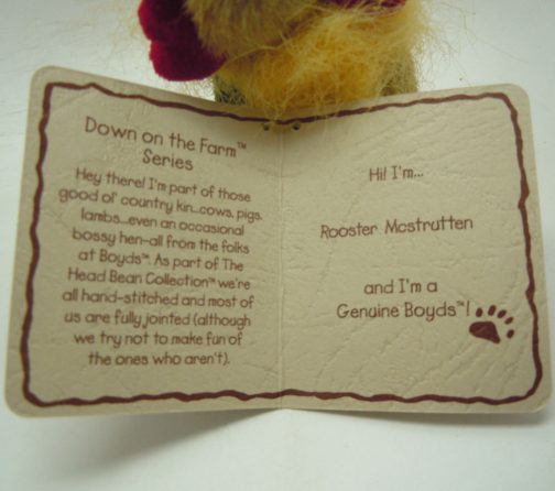 Boyds Bears "Rooster McStrutten" Mini 3" Chicken with Tag - Image 6
