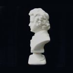 Vintage Bisque Porcelain Mozart Bust Statue - Image 2